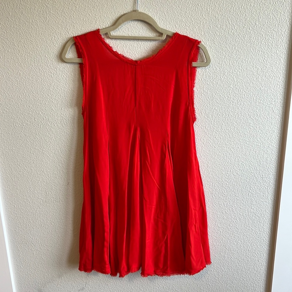 🍅 red flouncey low back mini dress